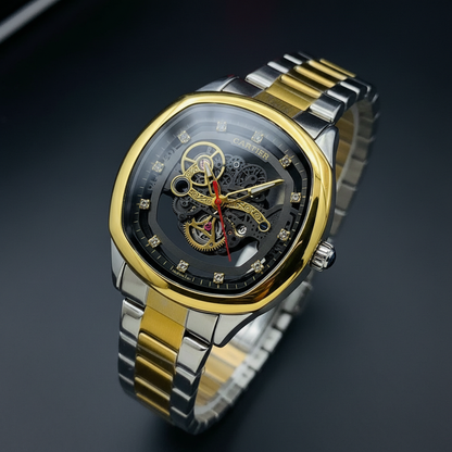 Cartier-Style Skeleton Heavy Weight Watch for Men – Premium Steel Design