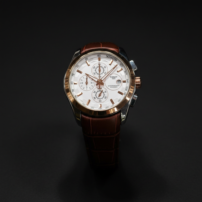 TISSOT Chronograph Working Watch – Premium Leather Strap