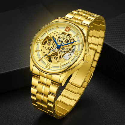 REWARD Original Automatic Skeleton Watch – Luxury Stainless Steel Edition