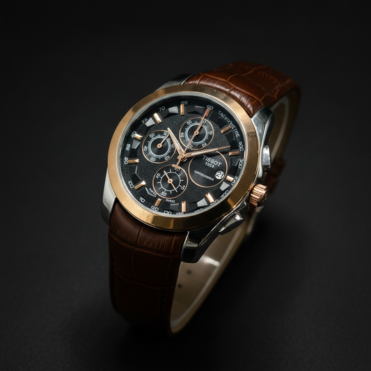 TISSOT Chronograph Working Watch – Premium Leather Strap