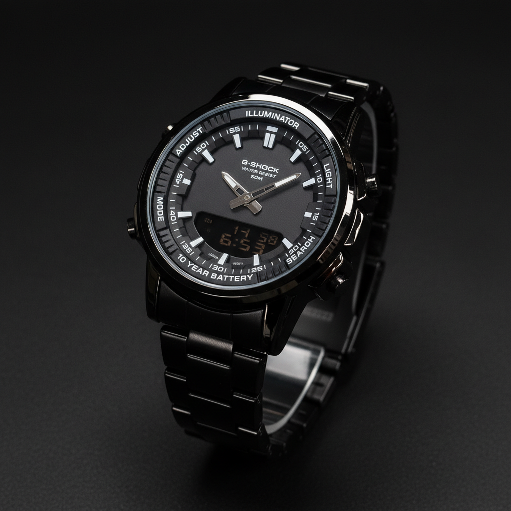 CASIO G-SHOCK Steel Chain Watch – Premium Finish Edition