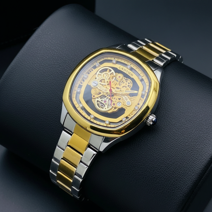 Cartier-Style Skeleton Heavy Weight Watch for Men – Premium Steel Design