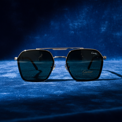 Cartier - SG327 - Golden/Black - Glass Lens - Premium Sunglass