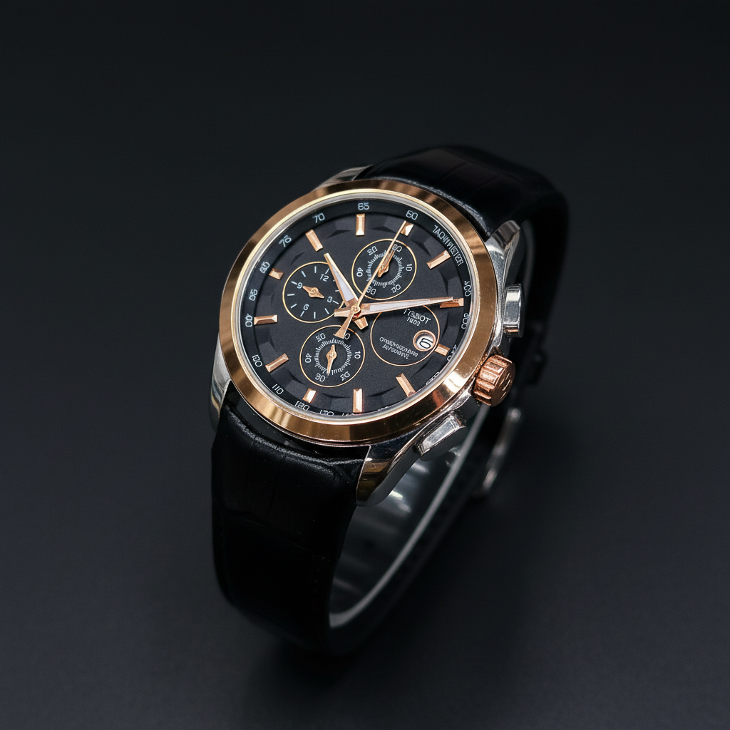 TISSOT Chronograph Working Watch – Premium Leather Strap